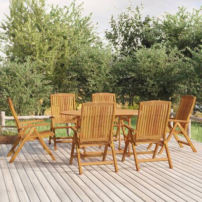 vidaXL Ensemble à manger de jardin 7 pcs Bois de teck solide