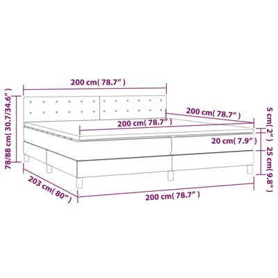 vidaXL Sommier à lattes de lit avec matelas Blanc 200x200cm Similicuir