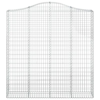 vidaXL Paniers à gabions arqués 6 pcs 200x30x200/220 cm fer galvanisé