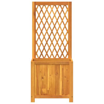 vidaXL Jardinière avec treillis 55x29,5x132 cm bois massif d'acacia