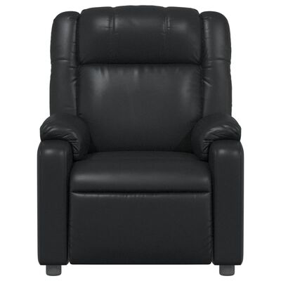 vidaXL Fauteuil inclinable Noir Similicuir