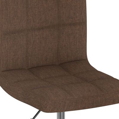 vidaXL Chaises pivotantes à manger lot de 4 marron tissu