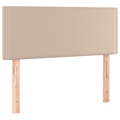 vidaXL Sommier à lattes de lit avec matelas Cappuccino 90x200 cm