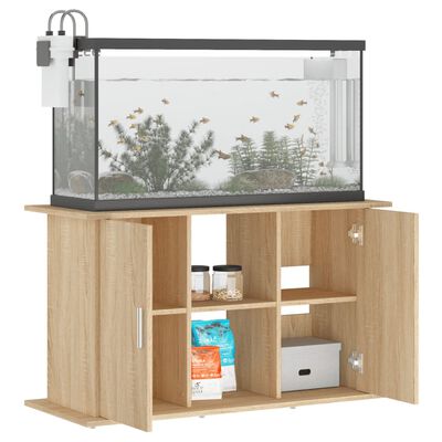 vidaXL Support d'aquarium chêne sonoma 101x41x58 cm bois d'ingénierie