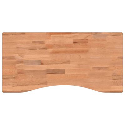 vidaXL Dessus de bureau 80x(36-40)x4 cm bois massif de hêtre