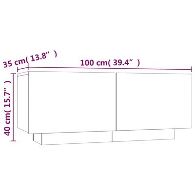 vidaXL Ensemble de meubles TV avec lumières LED 2 pcs Chêne fumé