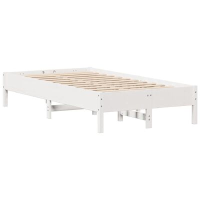 vidaXL Cadre de lit sans matelas blanc 75x190 cm bois de pin massif