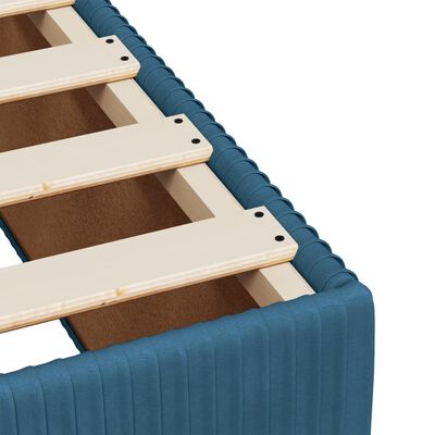 vidaXL Cadre de lit sans matelas bleu 140x190 cm velours