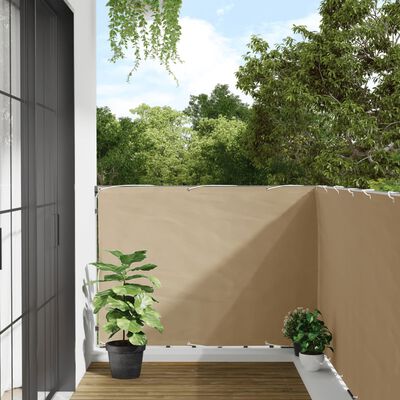 vidaXL Écran de balcon Beige 120x500 cm Tissu Oxford