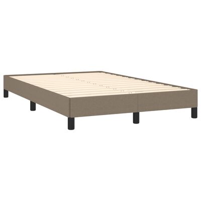 vidaXL Sommier à lattes de lit avec matelas taupe 120x190 cm tissu