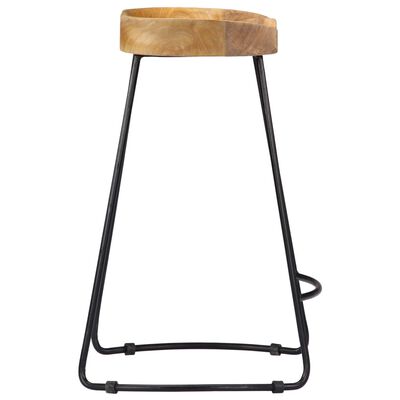 vidaXL Tabourets de bar Gavin lot de 2 bois de manguier massif