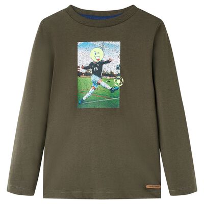 T-shirt enfants à manches longues kaki 128