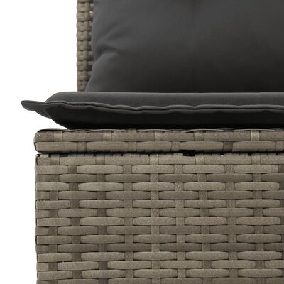 vidaXL Salon de jardin 6 pcs avec coussins gris résine tressée