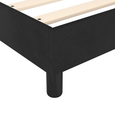 vidaXL Sommier à lattes de lit avec matelas Noir 120x200 cm Velours