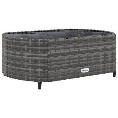 vidaXL Salon de jardin avec coussins 7 pcs gris résine tressée