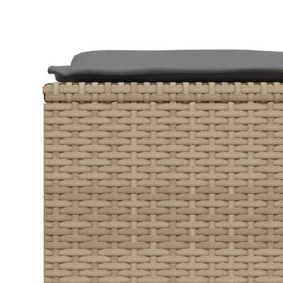 vidaXL Salon de jardin avec coussins 5 pcs beige résine tressée