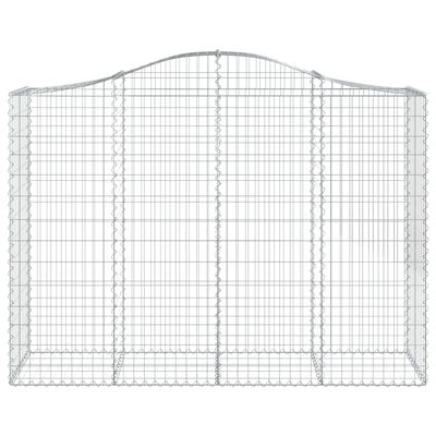 vidaXL Paniers à gabions arqués 6 pcs 200x50x140/160 cm Fer galvanisé