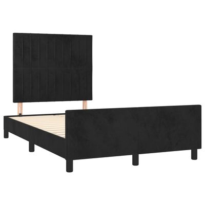 vidaXL Cadre de lit sans matelas noir 120x190 cm velours