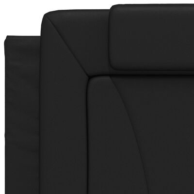 vidaXL Cadre de lit avec lumières LED noir 90x190 cm similicuir
