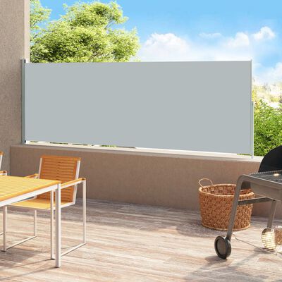 vidaXL Auvent latéral rétractable de patio 180x500 cm Gris