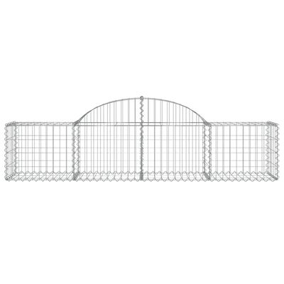 vidaXL Paniers à gabions arqués 20 pcs 200x50x40/60 cm fer galvanisé