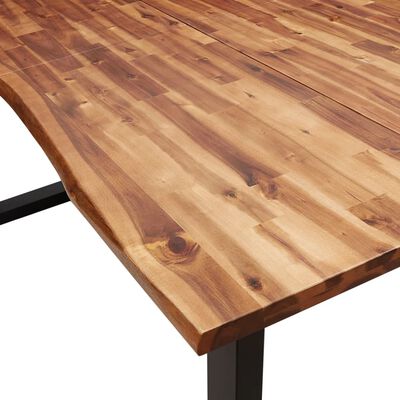 vidaXL Table à manger 200x90x75 cm bois d'acacia solide à bord vif