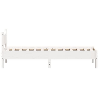 vidaXL Cadre de lit sans matelas blanc 90x200 cm bois de pin massif