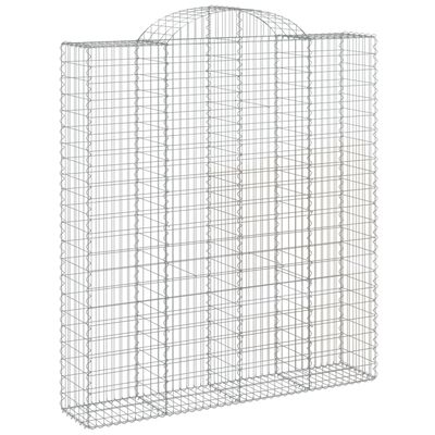 vidaXL Paniers à gabions arqués 5 pcs 200x50x220/240 cm Fer galvanisé