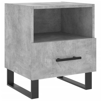 vidaXL Tables de chevet 2pcs gris béton 40x35x47,5cm bois d’ingénierie