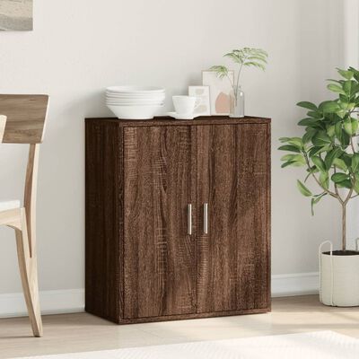 vidaXL Buffet chêne marron 79x38x80 cm bois d'ingénierie