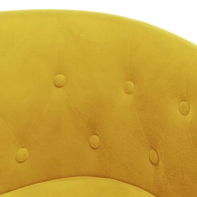 vidaXL Fauteuil jaune velours