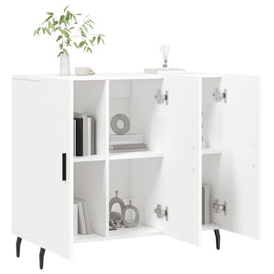 vidaXL Buffet blanc 90x34x80 cm bois d'ingénierie