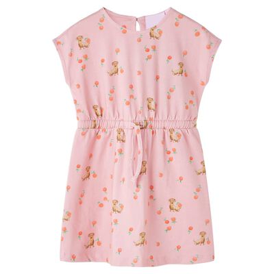 Robe pour enfants avec cordon orange clair 128