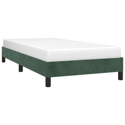 vidaXL Cadre de lit sans matelas vert foncé 90x200 cm velours