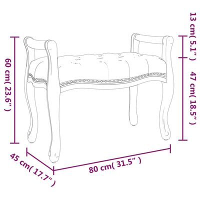 vidaXL Banc 80x45x60 cm lin