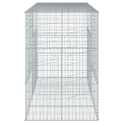 vidaXL Panier gabion avec couvercle 200x100x150 cm fer galvanisé