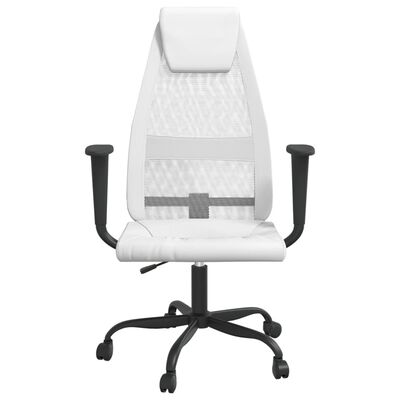 vidaXL Chaise de bureau réglable en hauteur blanc