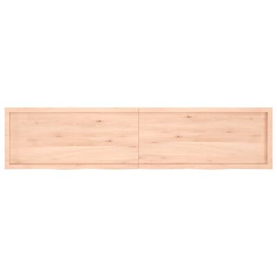 vidaXL Dessus de table 220x50x(2-4) cm bois de chêne massif non traité