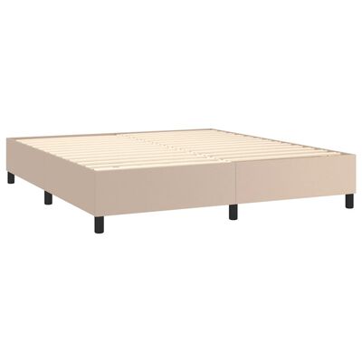 vidaXL Sommier à lattes de lit avec matelas Cappuccino 180x200 cm