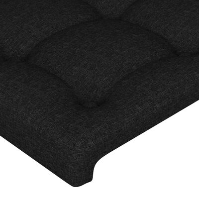 vidaXL Tête de lit à LED Noir 80x5x118/128 cm Tissu