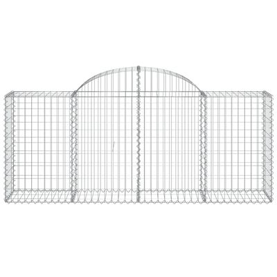 vidaXL Paniers à gabions arqués 10 pcs 200x50x80/100 cm Fer galvanisé