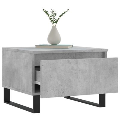 vidaXL Table basse gris béton 50x46x35 cm bois d'ingénierie