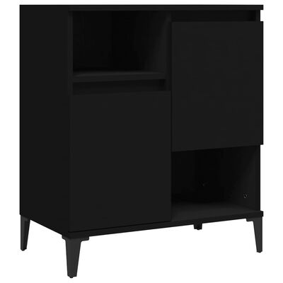 vidaXL Buffets 3 pcs noir 60x35x70 cm bois d'ingénierie