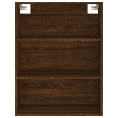 vidaXL Buffet haut Chêne marron 69,5x34x180 cm Bois d'ingénierie