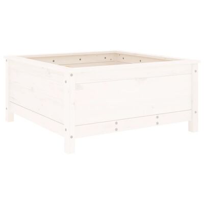 vidaXL Jardinière blanc 82,5x82,5x39 cm bois massif de pin