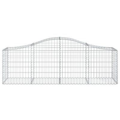 vidaXL Paniers à gabions arqués 14 pcs 200x50x60/80 cm fer galvanisé