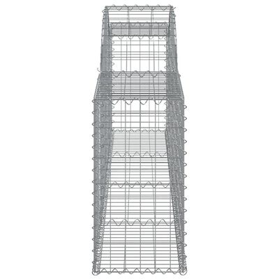 vidaXL Paniers à gabions arqués 9 pcs 300x30x60/80 cm Fer galvanisé