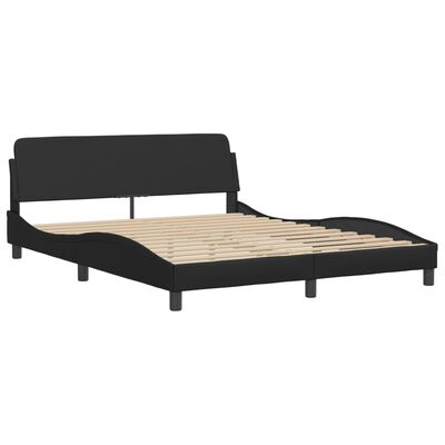 vidaXL Cadre de lit sans matelas noir 160x200 cm similicuir