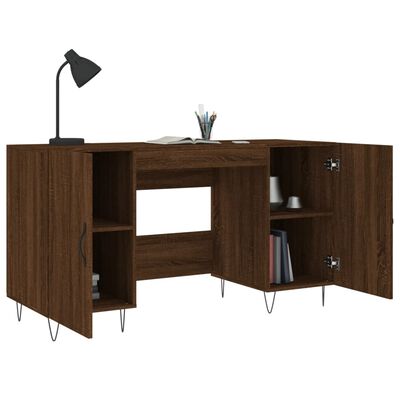 vidaXL Bureau chêne marron 140x50x75 cm bois d'ingénierie