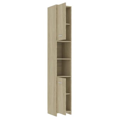 vidaXL Armoire de salle de bain Chêne sonoma 30x30x183,5 cm Aggloméré